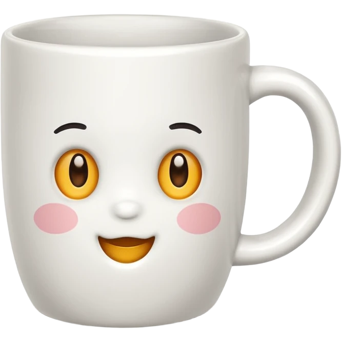 cute mug simple pattern no face emoji