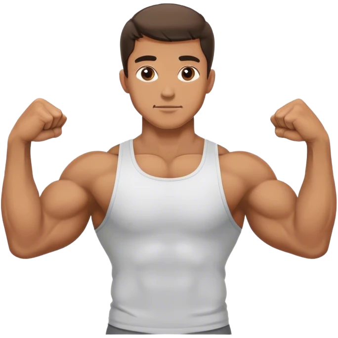 side view guy doing bicep-curls palms-facing-up emoji
