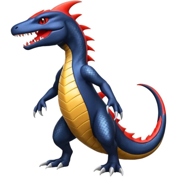 Shiny Salandit-Garchomp-Quilava-Fakémon-hybrid-creature (full body)  emoji