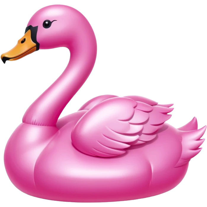 plastic pink swan inflatable  emoji