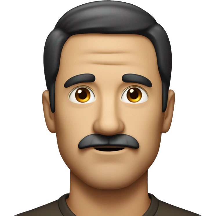 A swarthy middle-aged man with dark hair and a mustache wrinkles his nose emoji