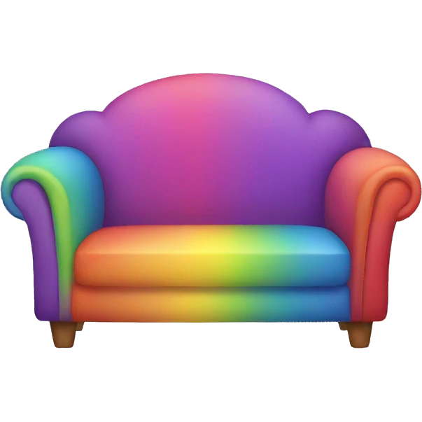 rainbow couch chair  emoji
