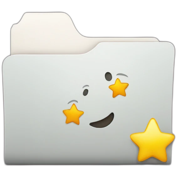 folder and a smiling star over it emoji