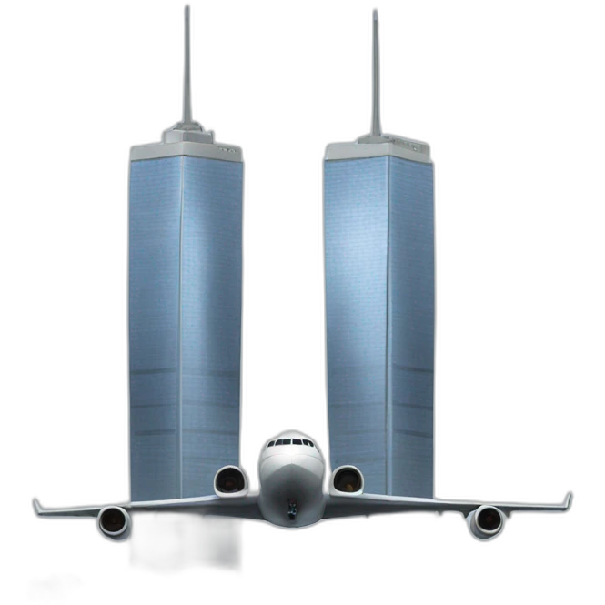 twin towers plane emoji