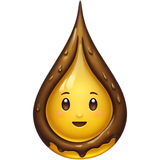 plain yellow drop and plain Pile of Poo  emoji