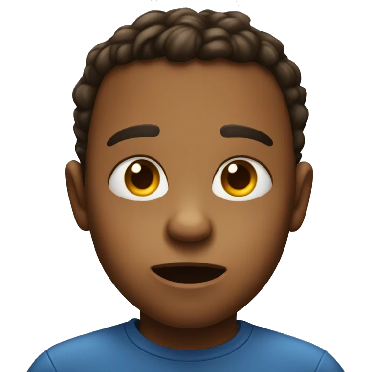 a kid with a mean face emoji