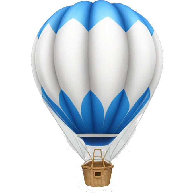 hot-air balloon blue and white emoji