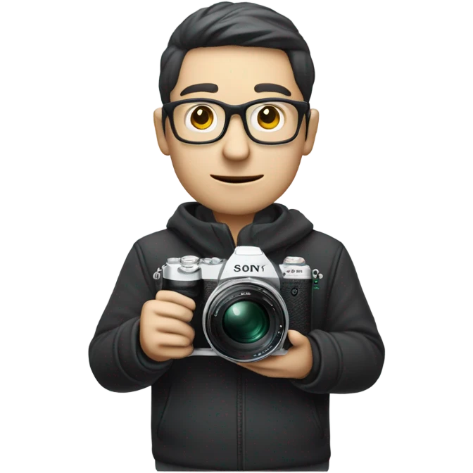 Fillmaker , white face, glasses, sony a6000 emoji
