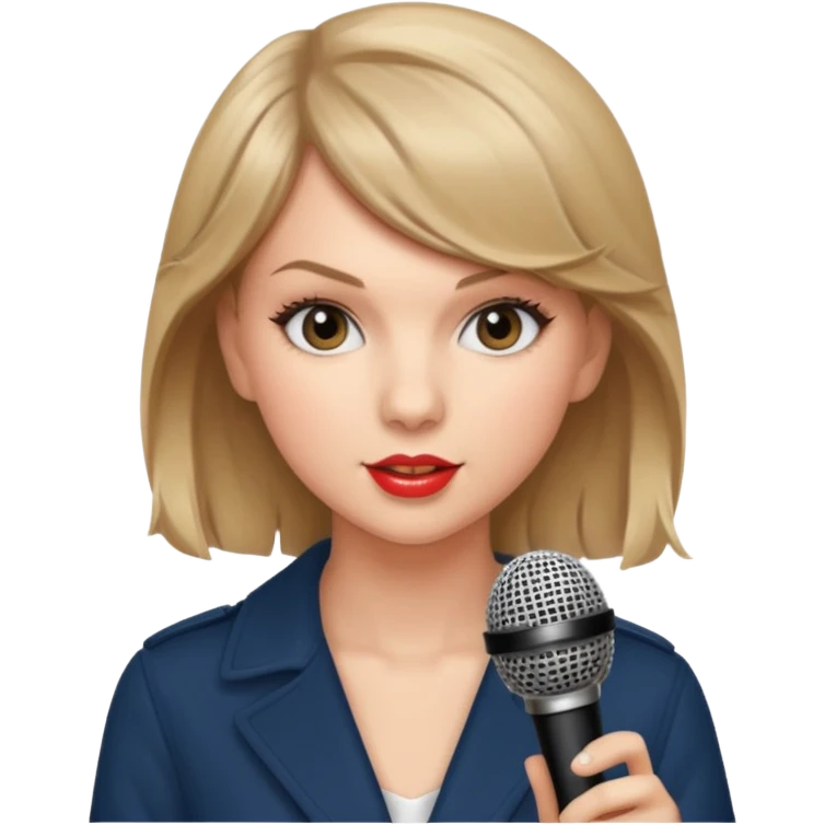 taylor swift with mic emoji