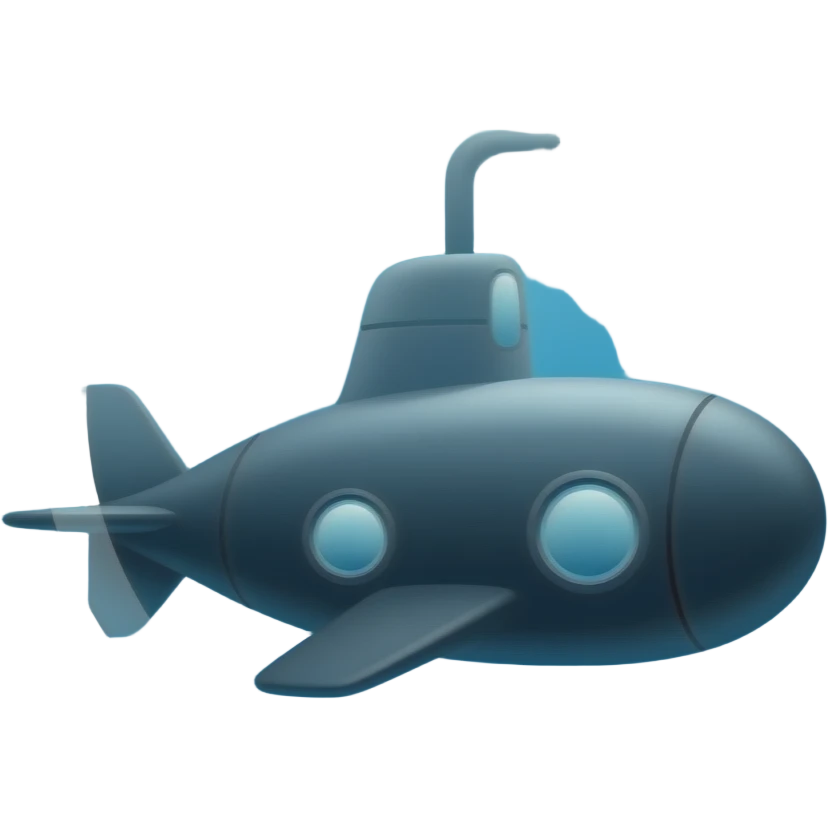 deep work emoji that looks like a simply submarine underwater emoji