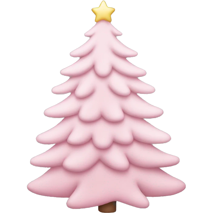 light pink christmas tree emoji