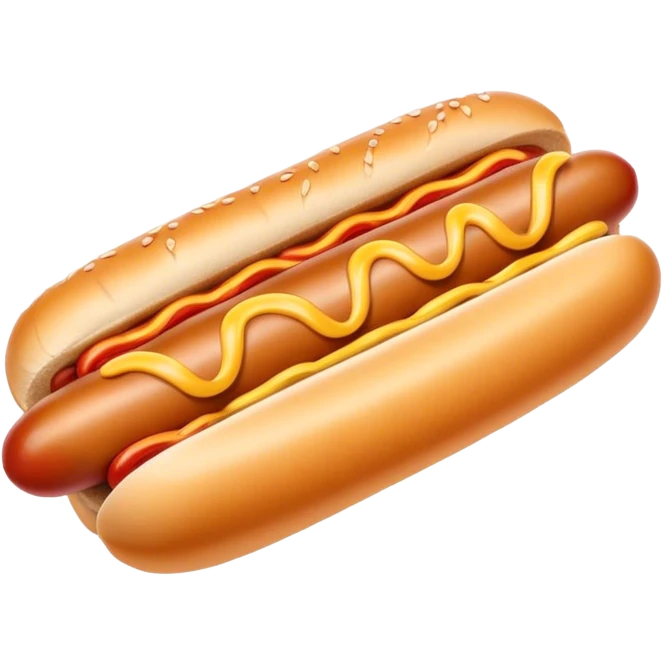 Dog eating hotdog emoji