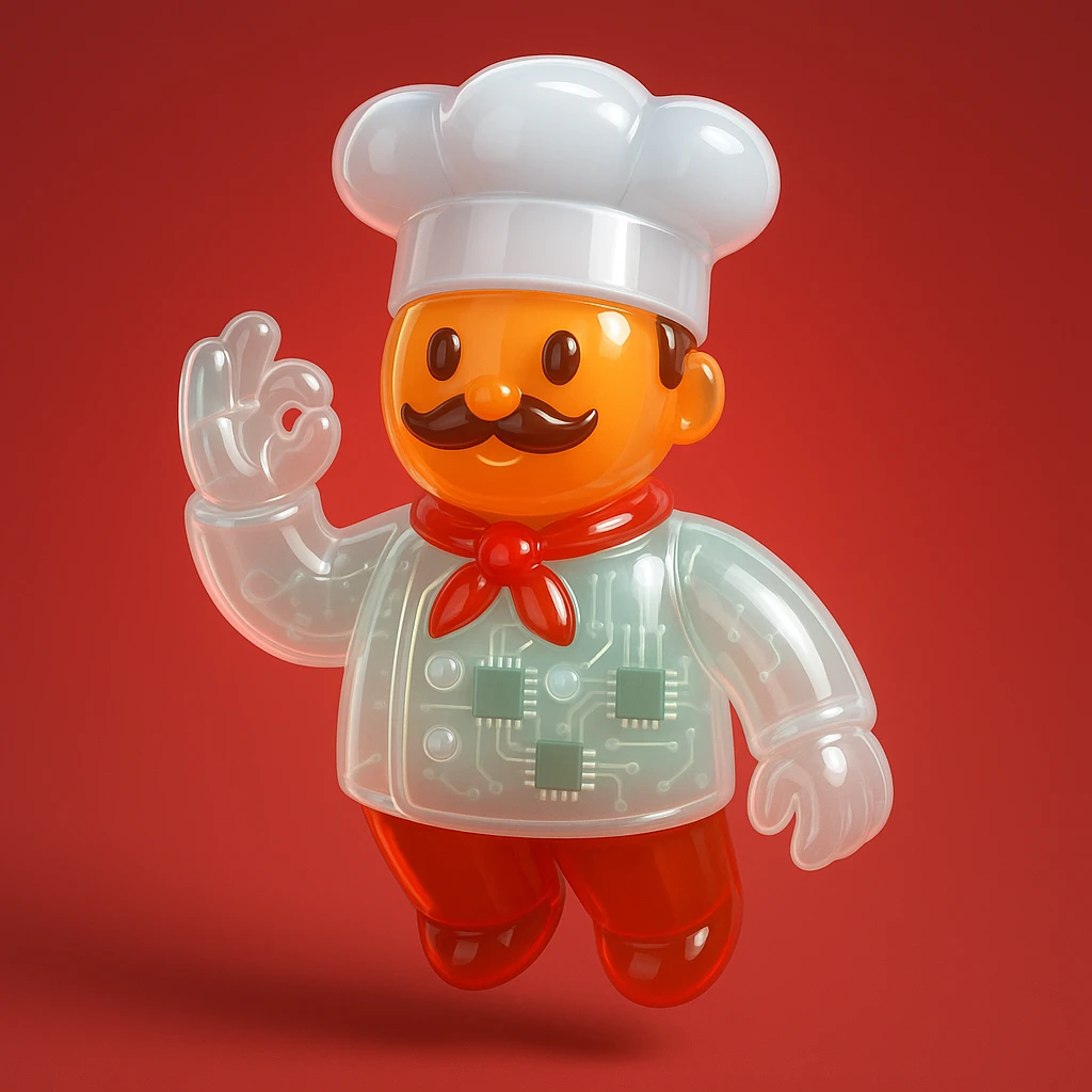 Chef white red background  emoji