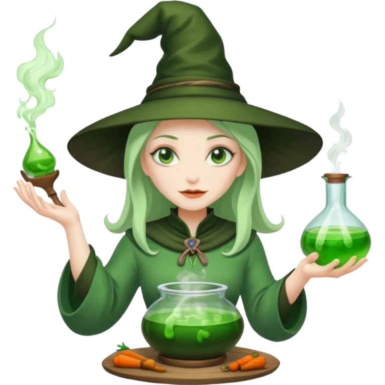 green witch cooking potion emoji