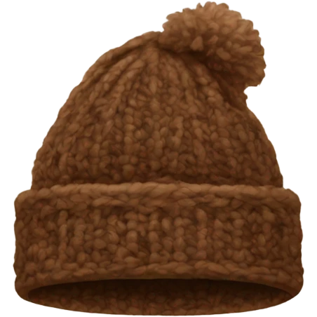 Brown winter hat emoji