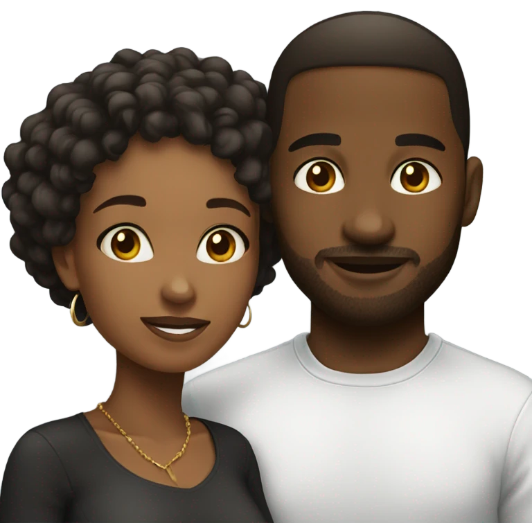 Cute black couple  emoji