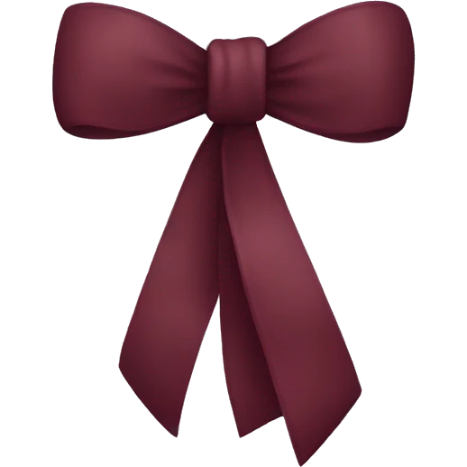 burgundy bow emoji