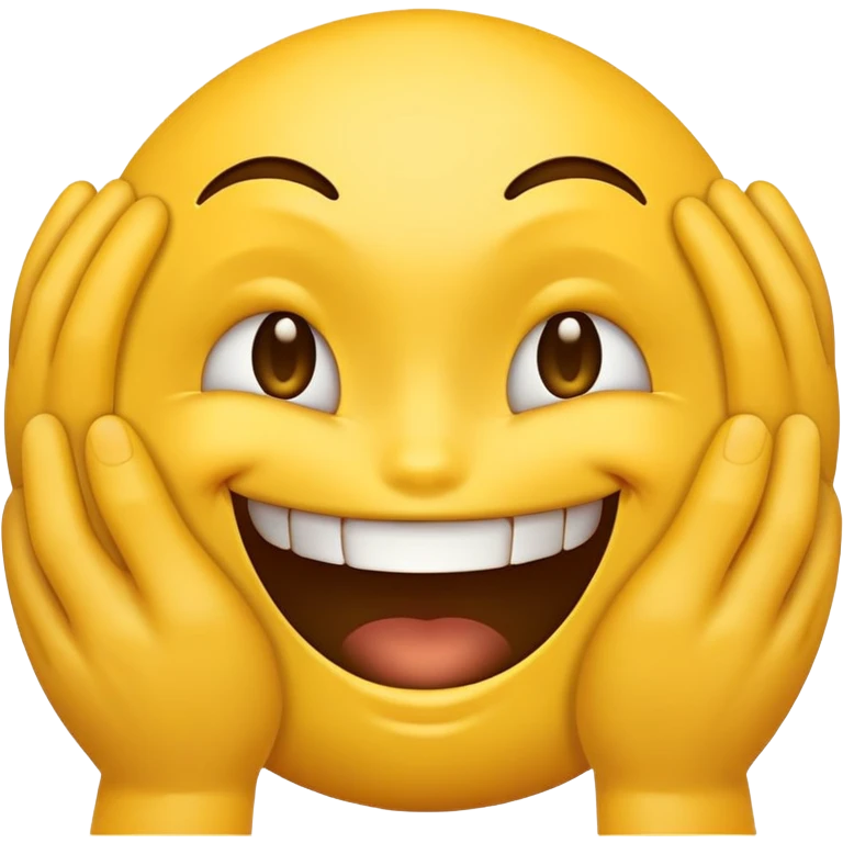 yellow emoji face with devious grin and hands rubbing together mischievously emoji