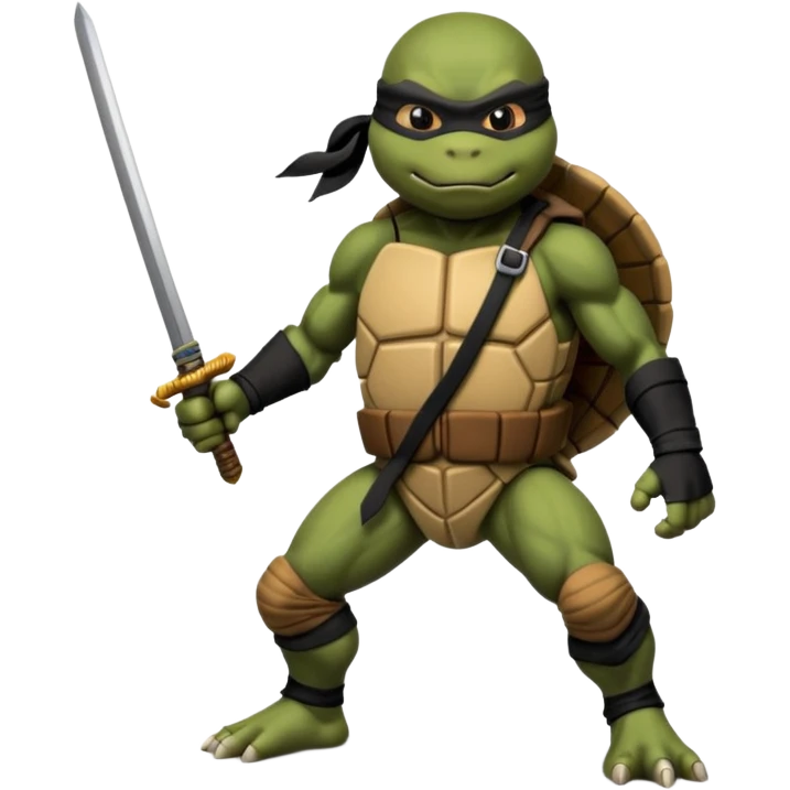 Teenage Mutant Ninja Turtles dressed in black ninja attire emoji