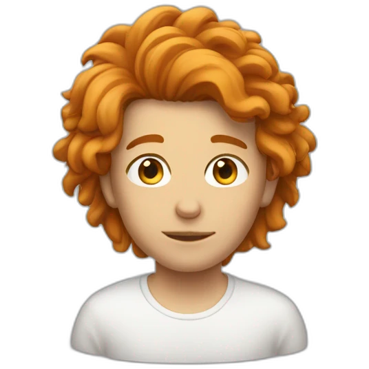 Garçon blanc avec les cheveux roux emoji