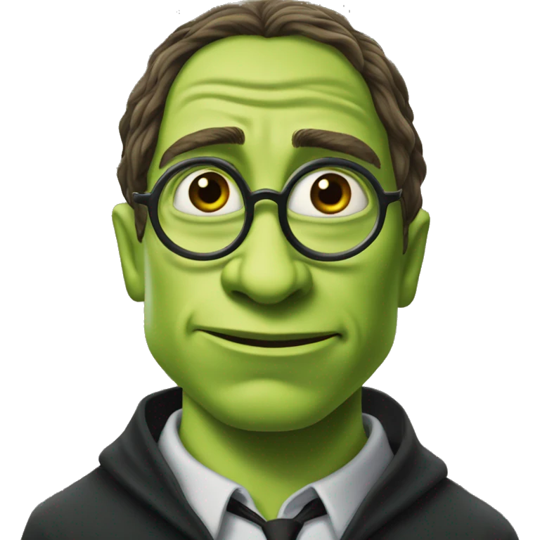 harry potter poking shrek's nose emoji