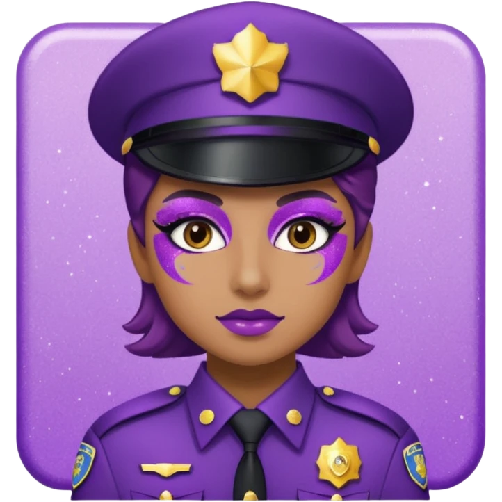 glitter purple officer emoji