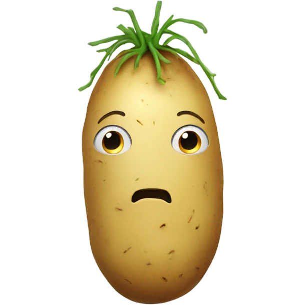 Long potato with veins emoji
