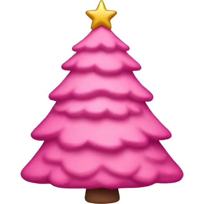 Pink Christmas tree emoji