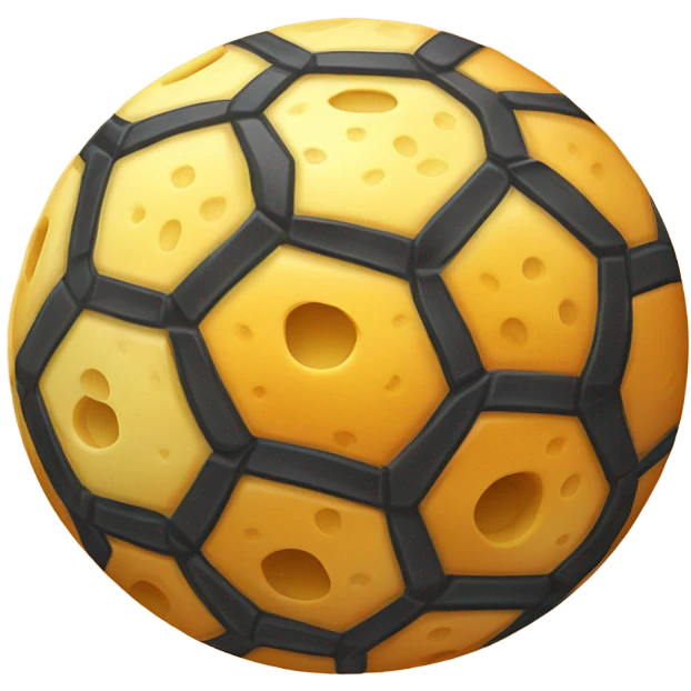 Soccer ball made out of cheese  emoji