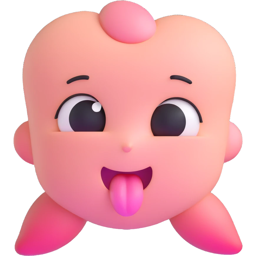 blushing face with eyes rolled up and tongue out emoji