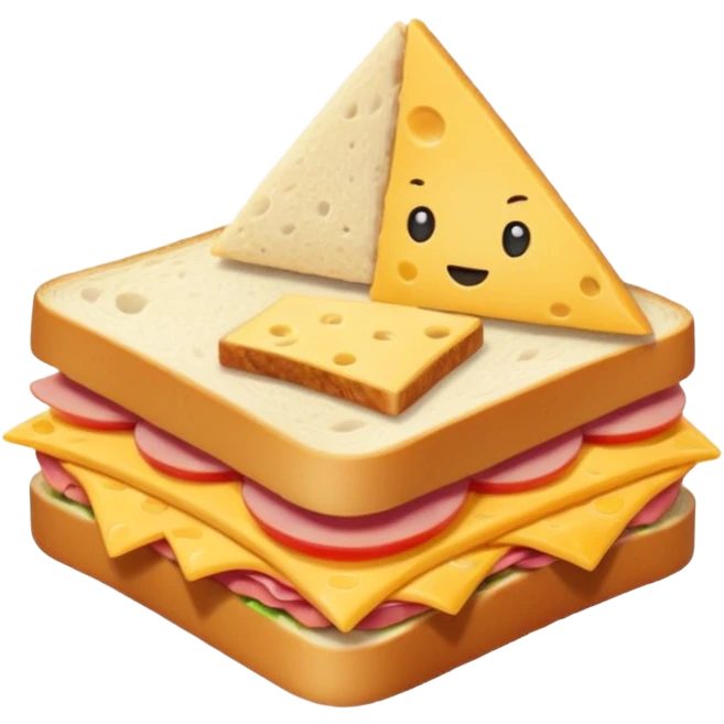 tiny sandwich, minimal style, lunch theme emoji emoji