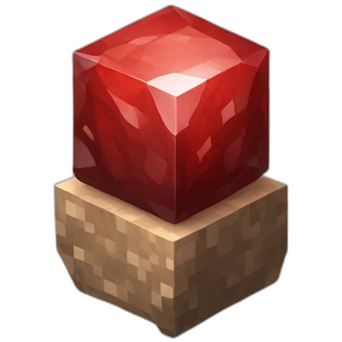Minecraft's redstone gemstone emoji