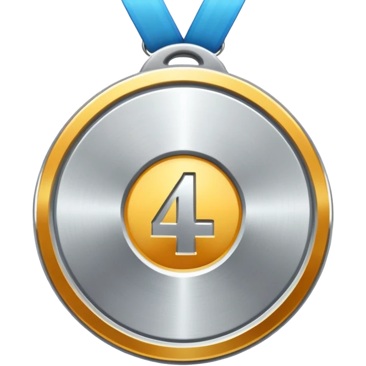 4th place steel medal emoji