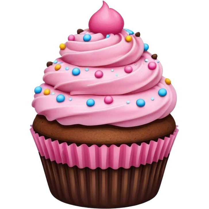 Cupcake with pink icing emoji