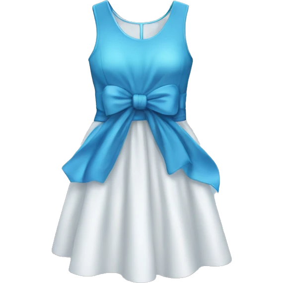 blue dress with a bow on it emoji
