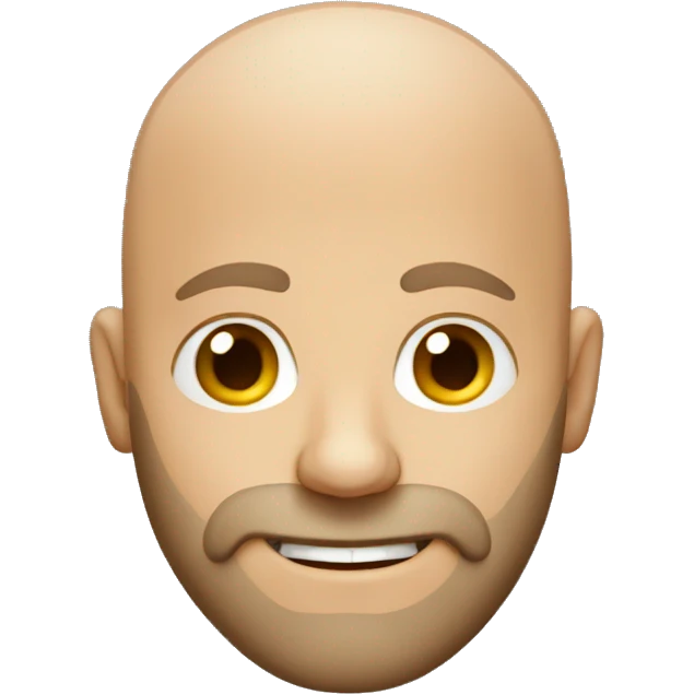 bald white man with brown beard winking emoji