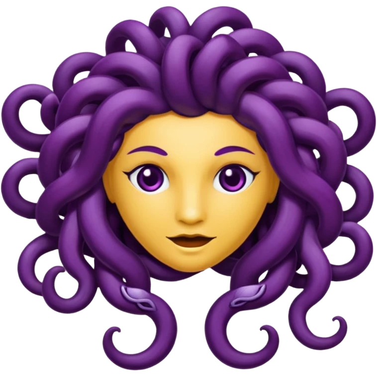Hazme una medusa con piel de uva morada emoji