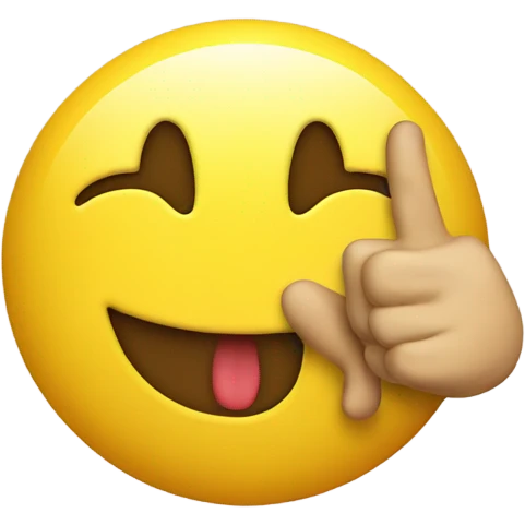 Smiley face with a 🖕🏻 emoji