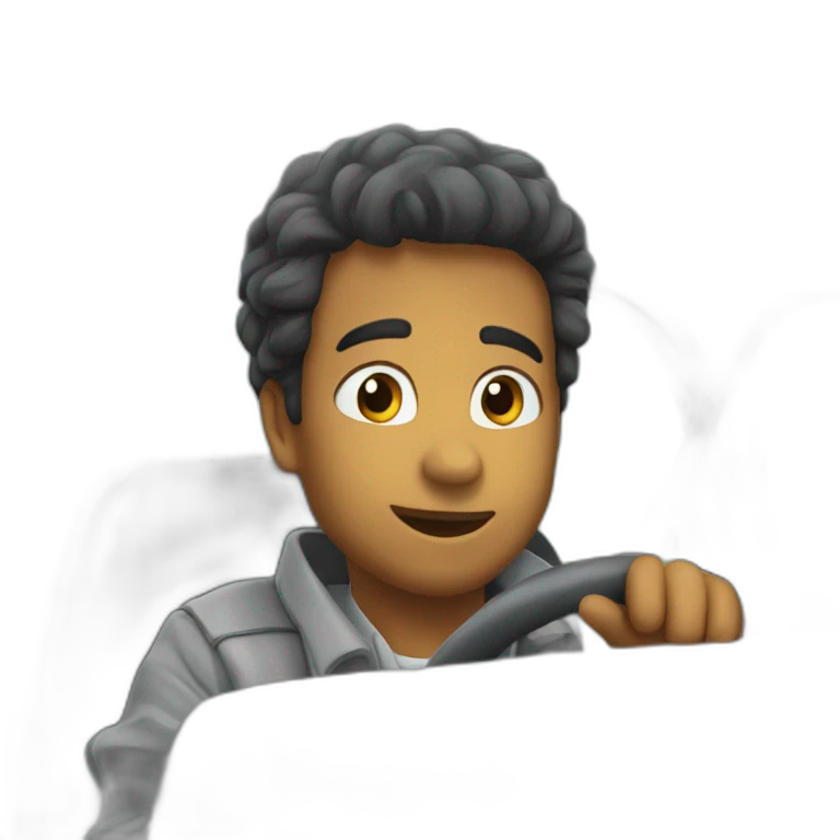 Chat sur voiture emoji