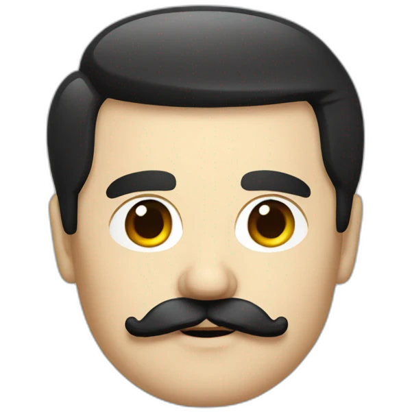 German dictator with black hair and square mustache emoji