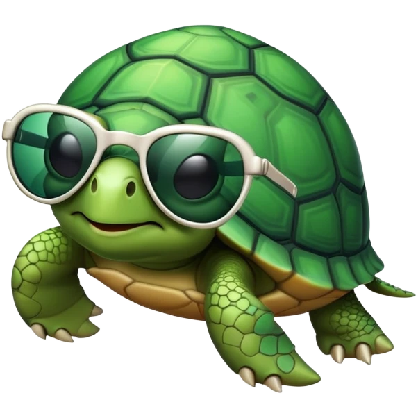 Turtle with small sunglasses  emoji