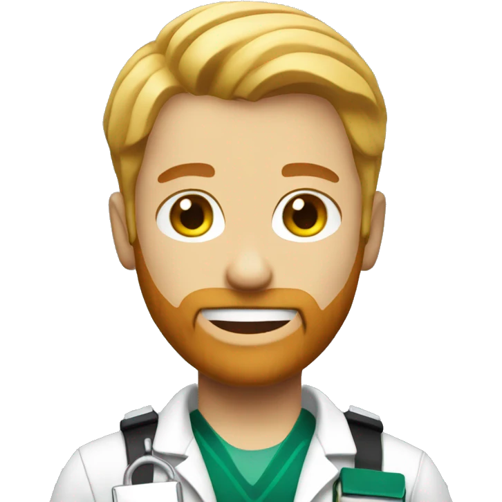 Blonde paramedic with red beard emoji