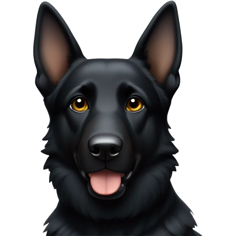 Black German shepherd  emoji