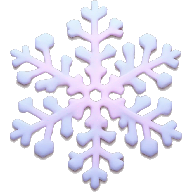 pastel pink snowflake  emoji