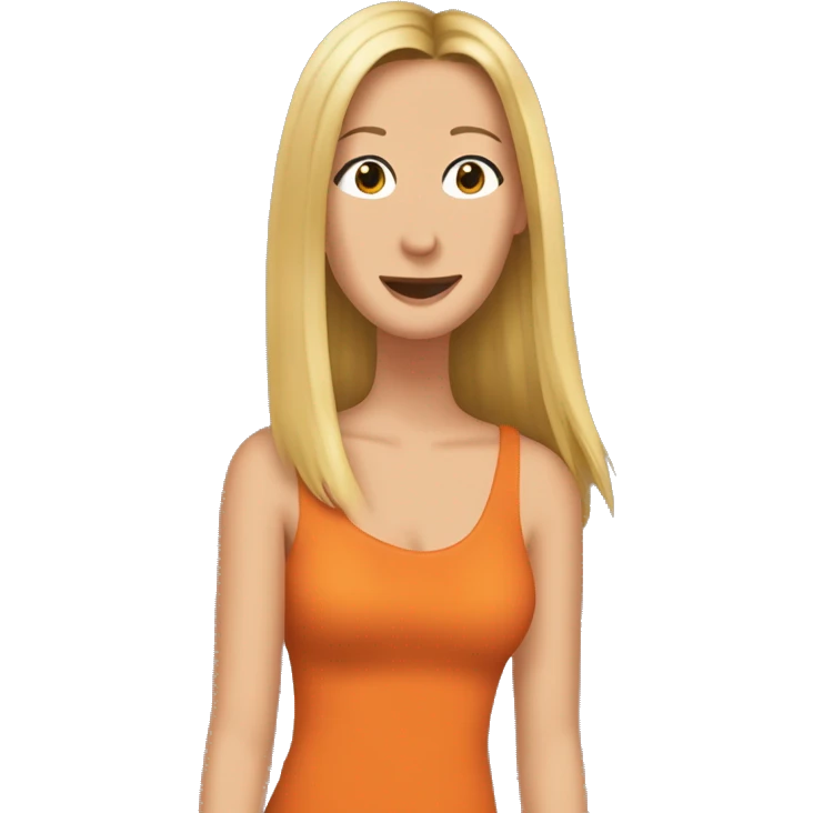 Phoebe Buffay Friends wearing orange top emoji