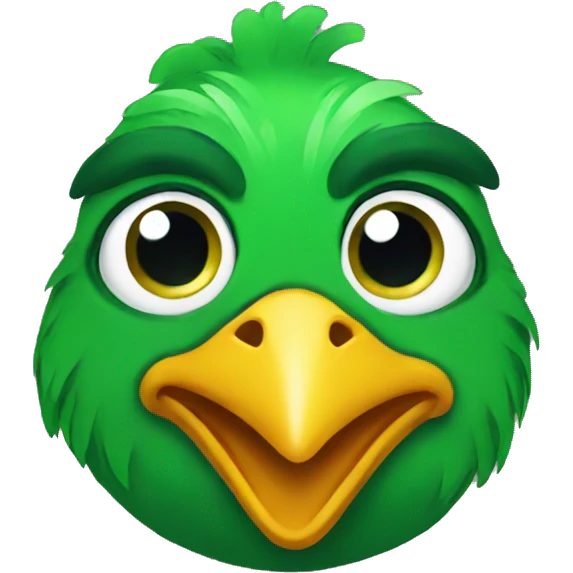 green chicken face emoji