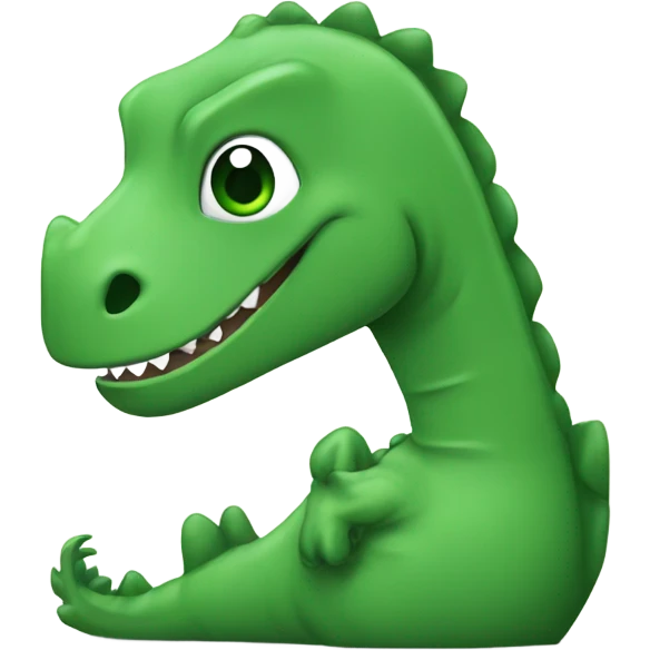 dino vert avec un livre emoji