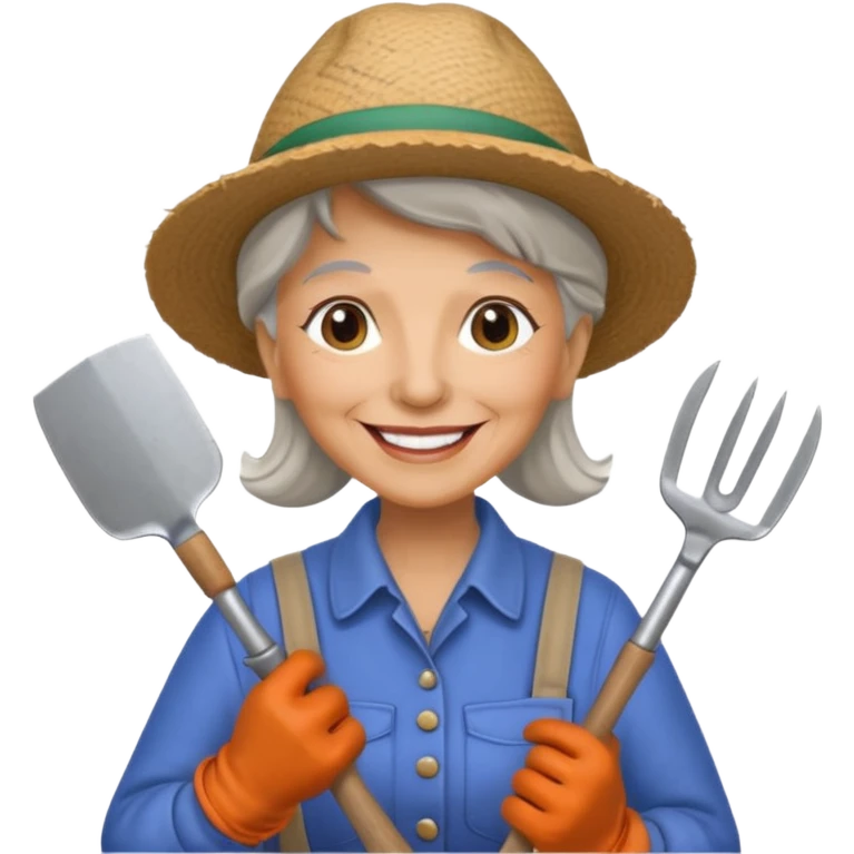 old woman gardener  emoji