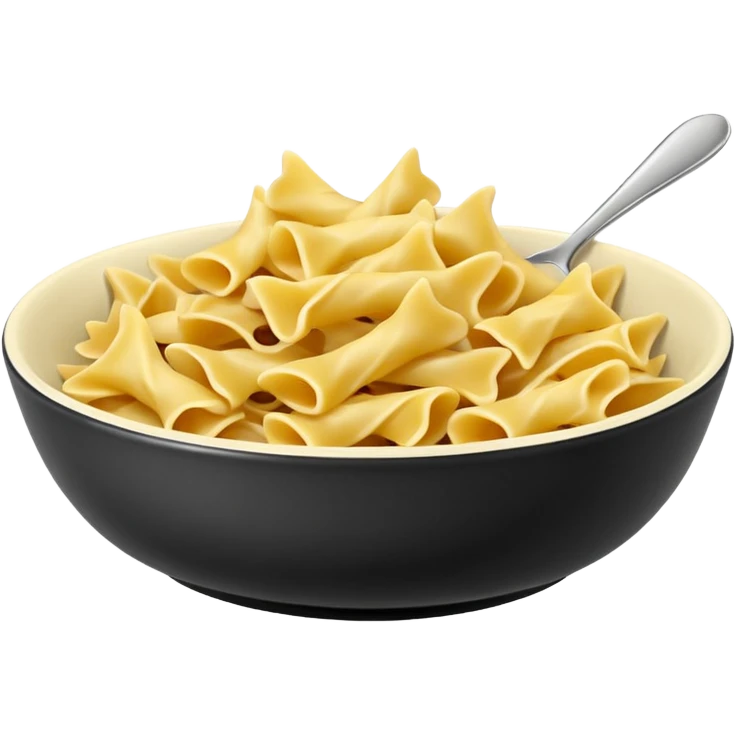 Farfalle pasta bowl, just pasta, no other items emoji