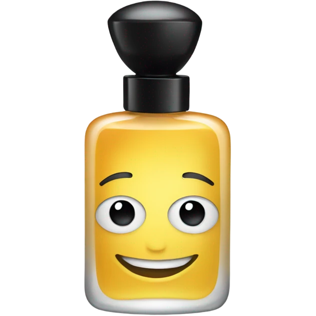 smiling perfume face with black cap emoji